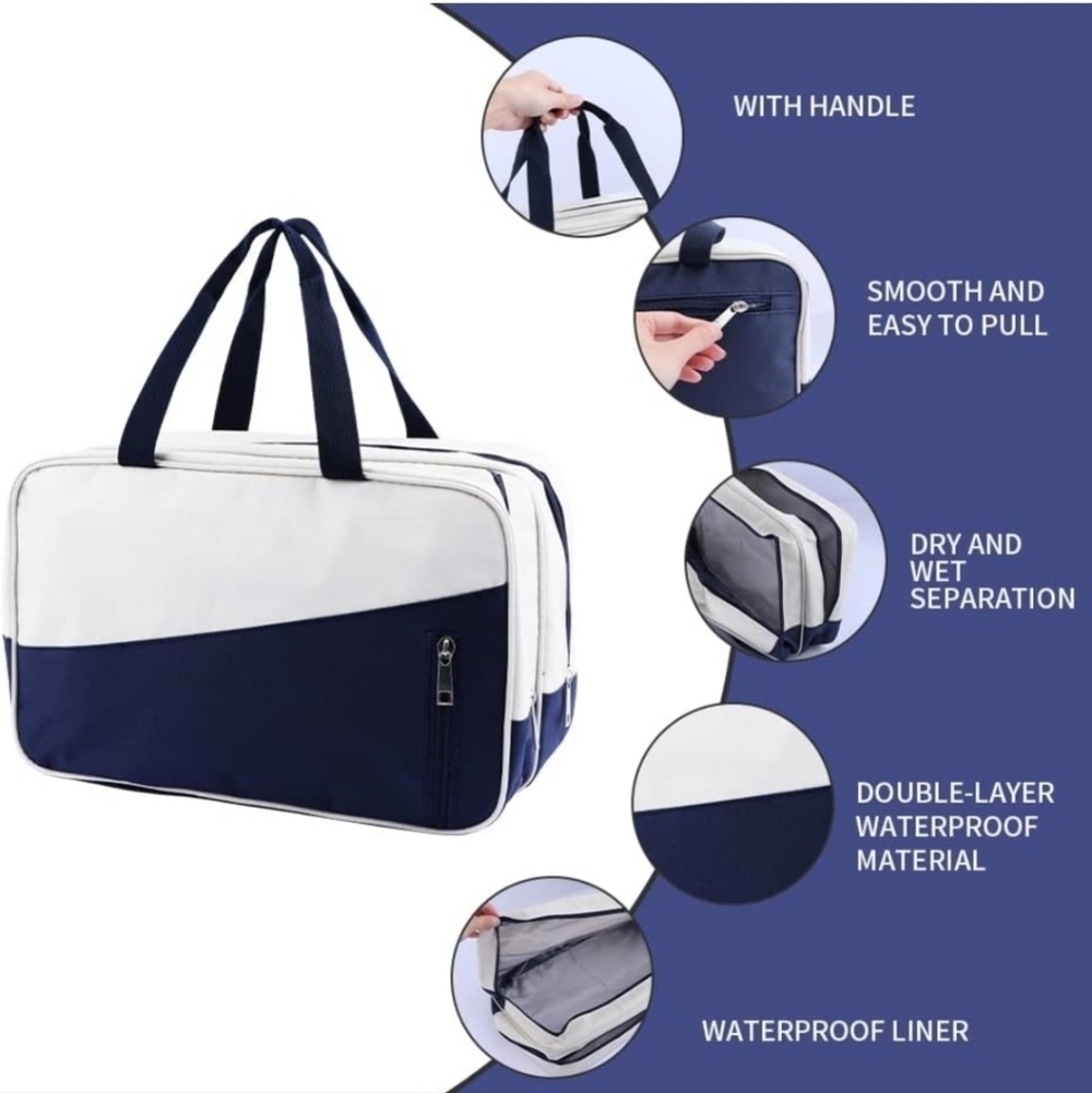 Beac-h Bags Gym Pool, Beach Tote Bag with Waterproof  Phone Pouch Zipper